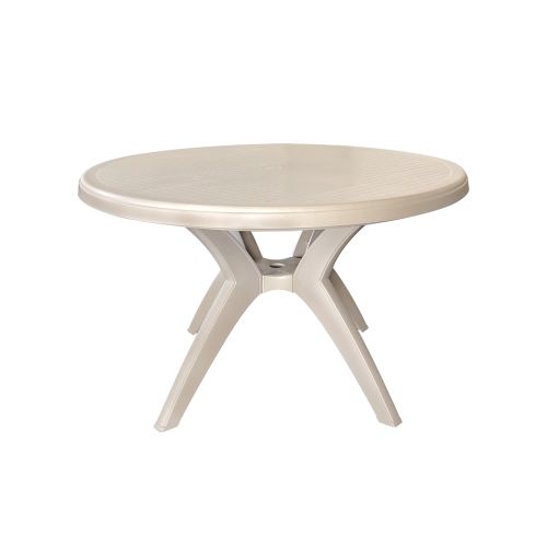 Grosfillex® Ibiza Round Table, 46in Diameter, Sandstone